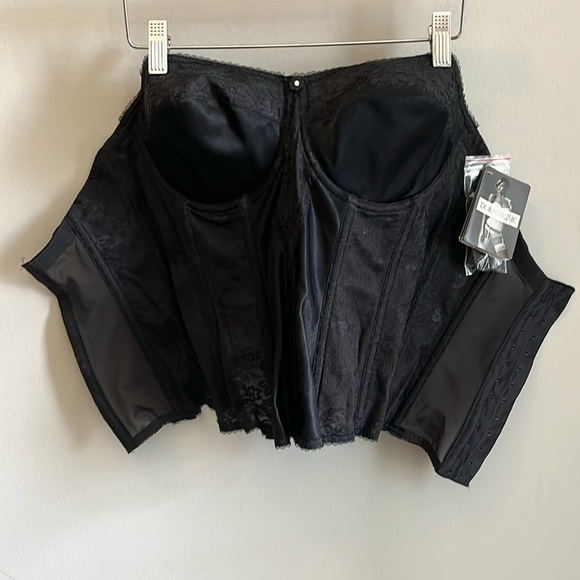 COPY - Dominique “Colette” Strapless Lace Corset Bustier Bridal Longline Bra Bl… - Picture 2 of 11